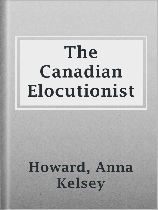 Cover of The Canadian Elocutionist